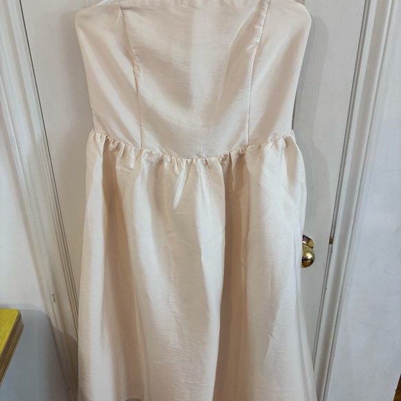 NWT white off white tube empire waist dress so pretty - Picture 2 of 4